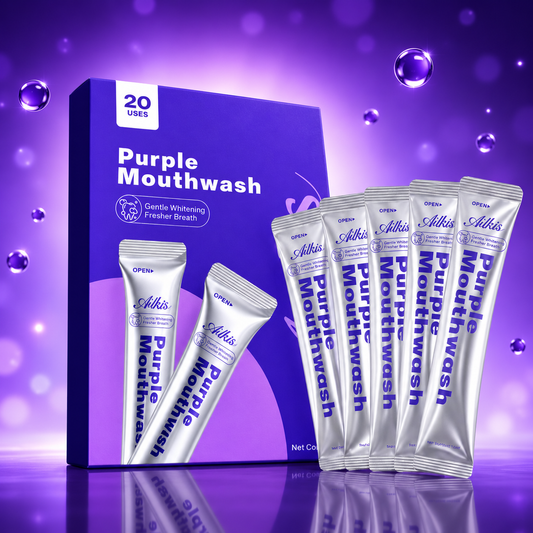 Purple whitening mouthwash